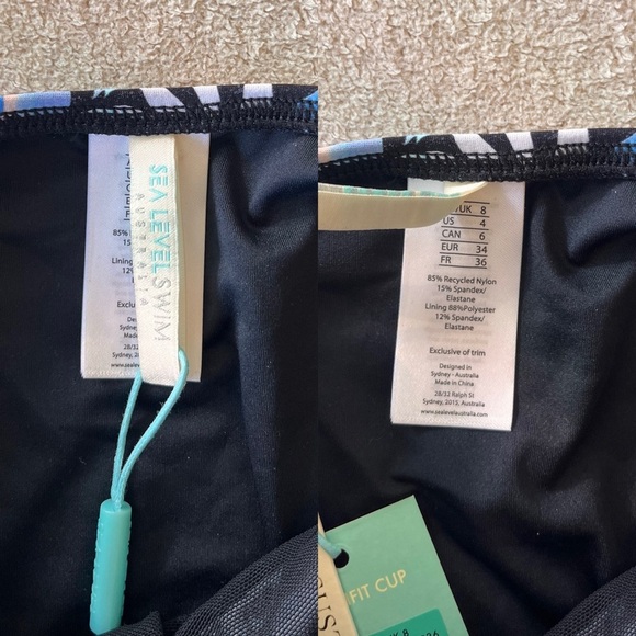 NWT Sea Level Botanica Cross Front Top & Retro High Waist Bottom 4-6 - Picture 9 of 15